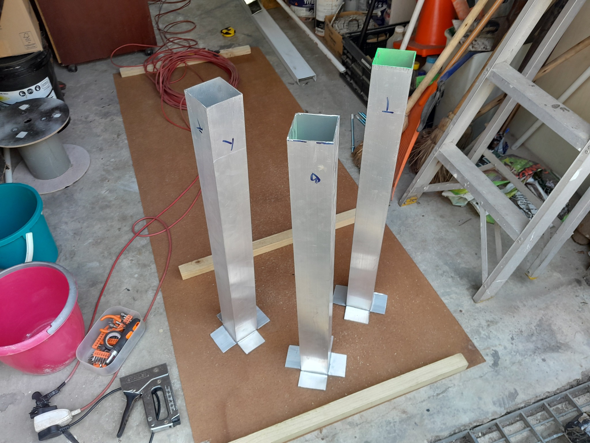 Custom fabricated mounting brackets